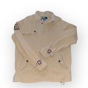 POLO RALPH LAUREN RUGBY 3 BUTTON COLLAR WITH BUCKLE SZ. MED.